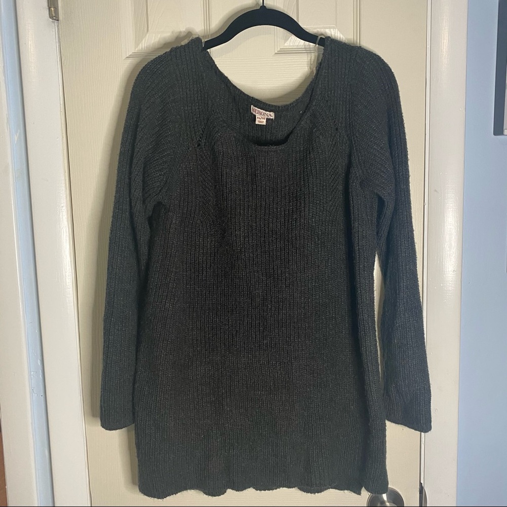 Off the Shoulder Grey Sweater